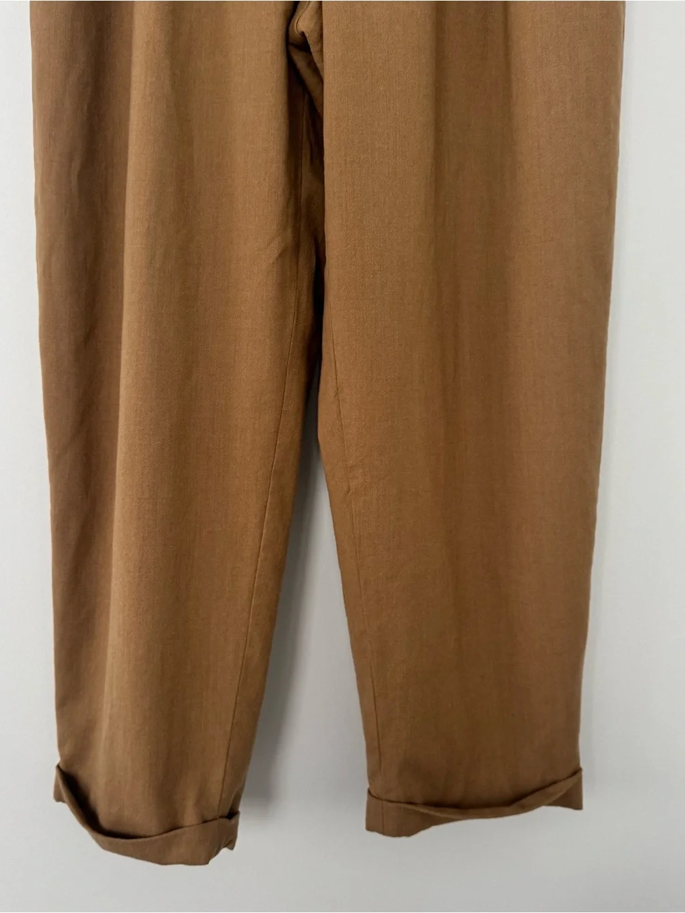 Vtg Jones New York Country Pants Size 18 Wool Blend Pleated Tan Brown 36x30